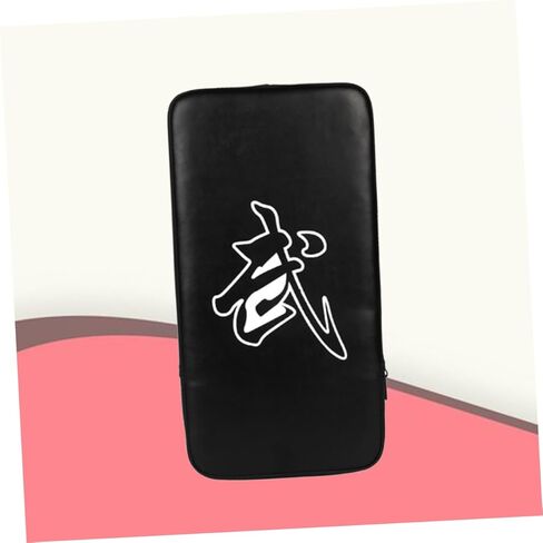 POPETPOP دائم بو الجلود التايكوندو ركلة الوسادة درع التدريب الأسود للفنون القتالية كيك بوكسينغ وممارسة التايكوندو مع حزام المعصم لتعزيز قبضة in Saudi Arabia