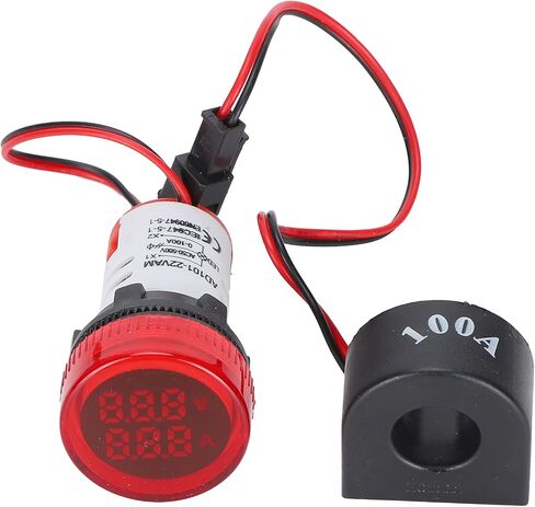Current Indicator AD101-22VAM 60~500V AC AD101‑22VAM High Brightness Indicator 2‑Display Round Lamp Light (Green) in Saudi Arabia