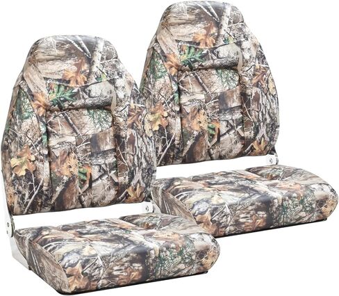 Boat Seats Low Back 2Pack, Folding Boat Seats Stainless Steel Screws Included, Waterproof Fold-Down Boat Captain Chairs. (camouflage) in Kuwait