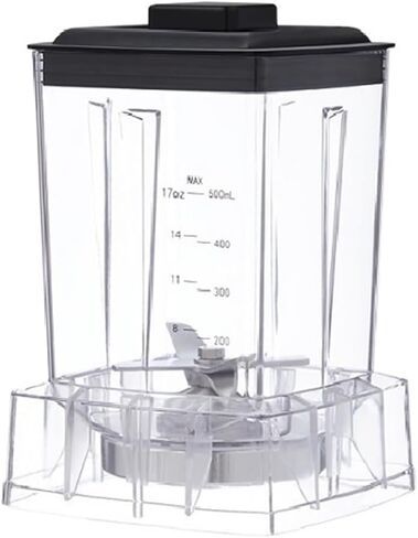 17-Ounce 500ml Dry Grains Grinding Container Jug Jar Dry Grinder Blades Assemblied in Saudi Arabia