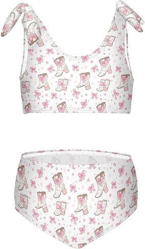 Wusikd Cat Kitten Girls Swimsuits Two Piece Cartoon Swimwear Bikini Set for for Girls Size 11-12T in Saudi Arabia