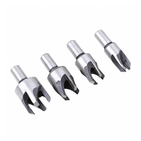 4 قطعة 6 مللي متر-16 مللي متر أربعة الأسنان مشطوب القواطع الكربون الصلب النجارة جولة عرقوب مثقاب مجموعة النجارة ثقب القاطع in Kuwait