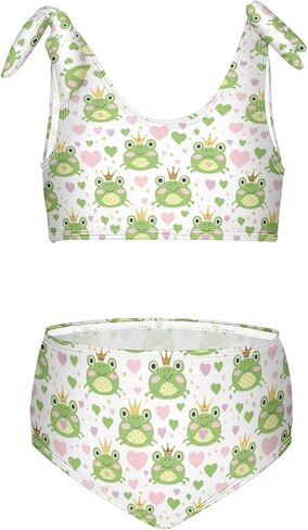 Wusikd Cat Kitten Girls Swimsuits Two Piece Cartoon Swimwear Bikini Set for for Girls Size 11-12T in Saudi Arabia