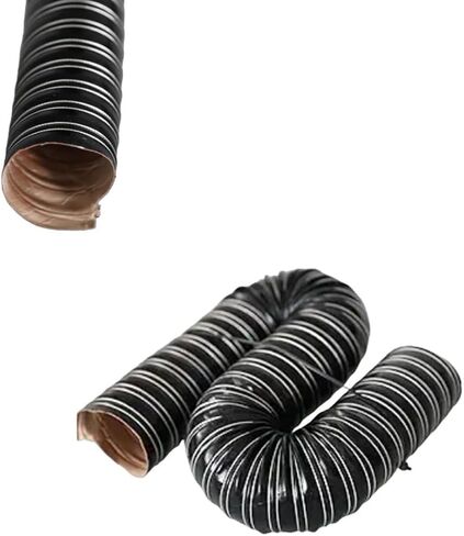 High-Temperature Resistant Flexible Silicone Air Duct Hose for Dryer Vent & Fan Systems, 2.5" & 6" Automotive Venting, 3.3ft (1m) & 6.6ft (2m) Options, Durable Black Design in Saudi Arabia