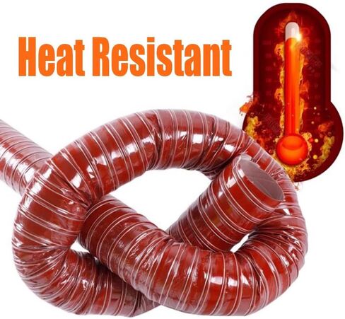 High-Temperature Automotive Silicone Vent Pipe Hose 2in 3in 4in 5in, Durable Glass Fiber Ducting for Fan & Dryer Exhaust, 220mm (8 3/5") Replacement Tubing in Saudi Arabia