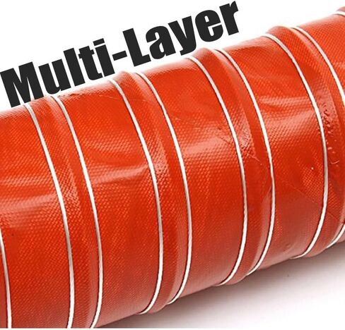 High-Temperature Automotive Silicone Vent Pipe Hose 2in 3in 4in 5in, Durable Glass Fiber Ducting for Fan & Dryer Exhaust, 220mm (8 3/5") Replacement Tubing in Saudi Arabia