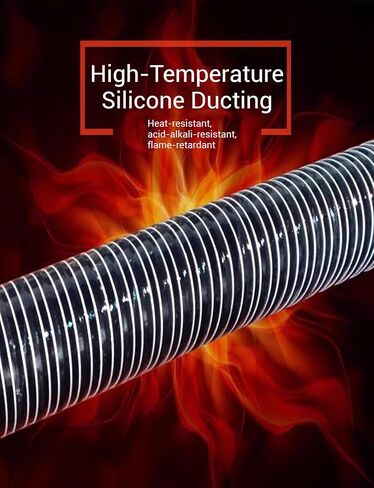 3.28ft Silicone Intake Duct Hose - Flexible Automotive Air Duct for Brake Cooling & Induction Vacuum (51mm) - High Performance, Durable & Heat Resistant in Saudi Arabia