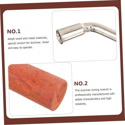 Totority Professional Dulcimer Tuning Wrench Octagonal Handheld Tool Hardwood Compact Portable Dulcimer Accessory for Precise Instrument in Saudi Arabia