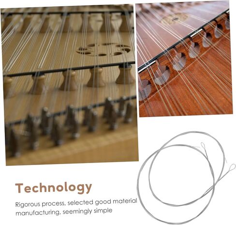 Totority 2Pcs Steel Dulcimer Strings Replacement Instrument Strings with Crisp Sound for Dulcimer Players and Musicians Easy to Install Stable Quality in Saudi Arabia