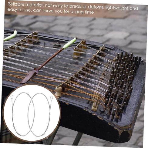 Totority 2Pcs Steel Dulcimer Strings Replacement Instrument Strings with Crisp Sound for Dulcimer Players and Musicians Easy to Install Stable Quality in Saudi Arabia