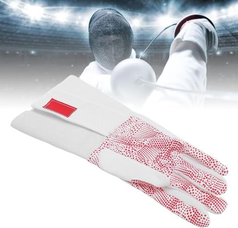 Leather Fencing Glove for Adults, Right Hand, Plastic Dot Anti Skid Design - Enhanced Grip, Flexible Fit, Ideal for Epee and Foil Training (S) in Kuwait