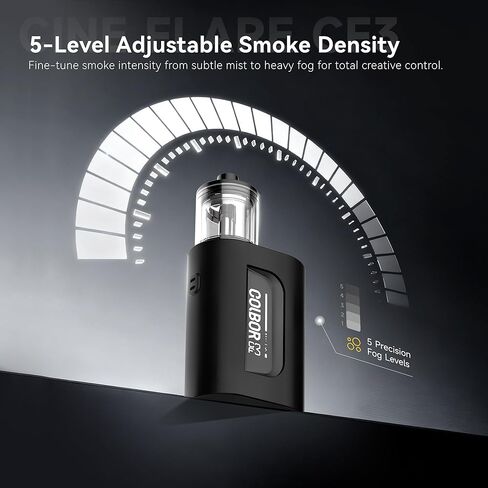 COLBOR CF3 Mini Fog Machine Portable Handheld Smoke Machine for Photography with Remote Control, Small Fogger Haze Maker with 60° Tilt-Protection for Indoor Outdoor Christmas Party Cosplay in Kuwait