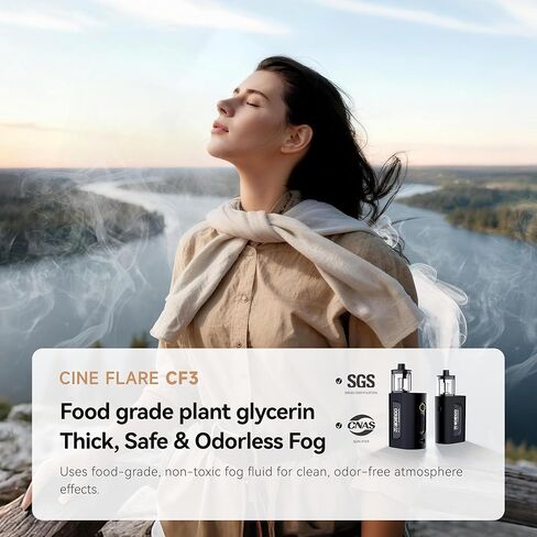 COLBOR CF3 Mini Fog Machine Portable Handheld Smoke Machine for Photography with Remote Control, Small Fogger Haze Maker with 60° Tilt-Protection for Indoor Outdoor Christmas Party Cosplay in Kuwait