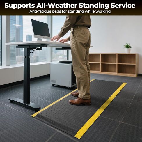 Anti Fatigue Mats for Workshop, 84" x 35" Ergonomic Anti-Fatigue Standing Floor Mat, Comfortable, Durable and Anti-Slip Memory Foam Floor Mat, Helps Relieve Back and Leg Soreness During Work in Kuwait