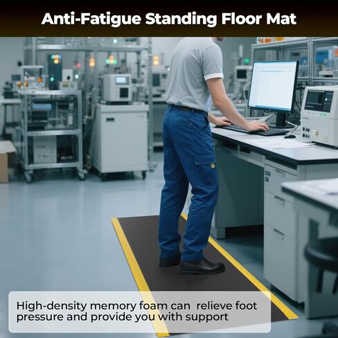 Anti Fatigue Mats for Workshop, 84" x 35" Ergonomic Anti-Fatigue Standing Floor Mat, Comfortable, Durable and Anti-Slip Memory Foam Floor Mat, Helps Relieve Back and Leg Soreness During Work in Kuwait
