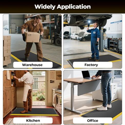 Anti Fatigue Mats for Workshop, 84" x 35" Ergonomic Anti-Fatigue Standing Floor Mat, Comfortable, Durable and Anti-Slip Memory Foam Floor Mat, Helps Relieve Back and Leg Soreness During Work in Kuwait