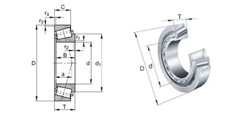 25YM1 45Y1 25X45X12 25YM1/45Y1 45KS-25Y Tapered Roller Bearing Support Cone Cup Single Row 1Pcs in Kuwait