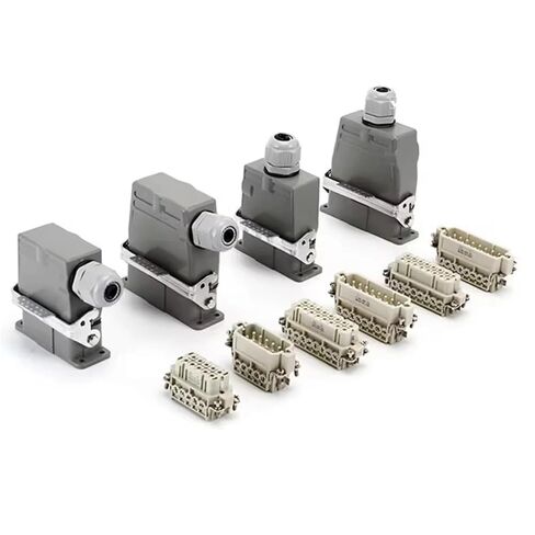 Heavy Duty Connectors HA Screw Crimp Connector Top Side Out 10Pin 16Pin 32Pin Connector Weld-Free(Side Out,16P) in Kuwait