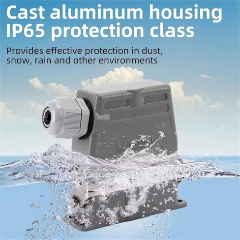 Heavy Duty Connectors HA Screw Crimp Connector Top Side Out 10Pin 16Pin 32Pin Connector Weld-Free(Side Out,15P) in Kuwait