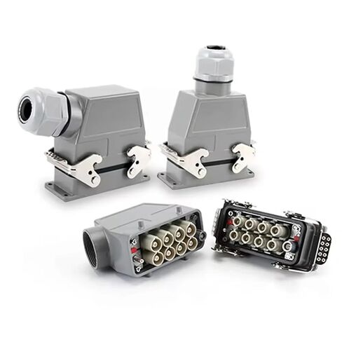 Heavy Duty Connector 4Pin 6Pin 12Pin 14Pin Multicore Wire Connector IP65 Waterproof and Socket Top Side Out(Elevated Side Out,6p) in Kuwait