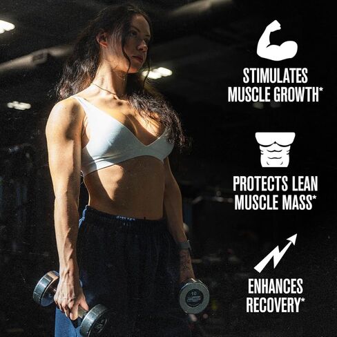 Jacked Factory HMB + Leucine Capsules - L-Leucine 2g, HMB 1g - Stimulate Muscle Growth, Protect Lean Muscle Mass, and Improve Athletic Performance - 180 Capsules in Kuwait