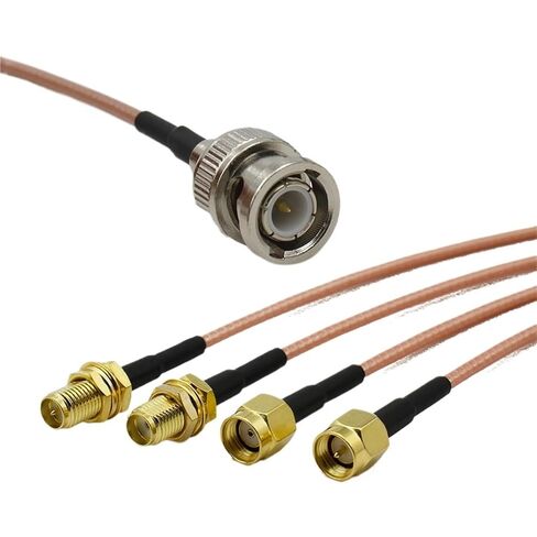 RG316 Q9 BNC to SMA RPSMA Male Female Straight Coax Jumper Pigtail Cable Crimp 1Pcs(Type 2,1000CM) in Saudi Arabia