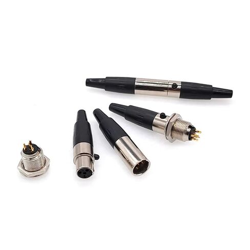 1 قطعة XLR صغير 3/4/5/6/7Pin أنثى/ذكر المقابس المقبس موصل ميكروفون الصوت الصغيرة مستقيم (4Pin مقبس الذكور) in Saudi Arabia