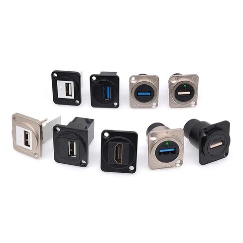 مقبس USB D نوع معدني أنثى إلى 3.0 2.0 لوحة موصل تركيب 1 قطعة (ذهبي) in Saudi Arabia