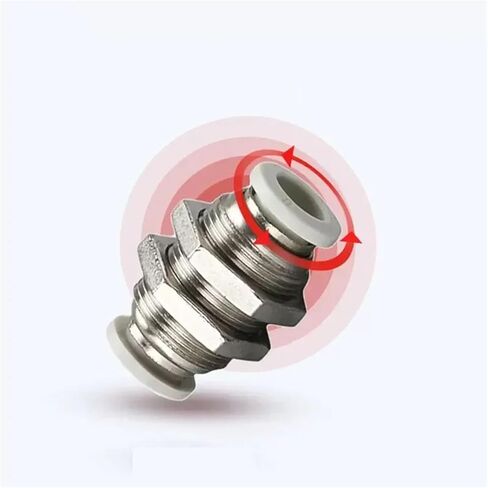 Pneumatic PM Bulkhead Fittings Air Hose Connector 4/6/8/10/12mm Plastic Push In Pipe Connection Quick Coupling 1Pcs(PM12) in Saudi Arabia