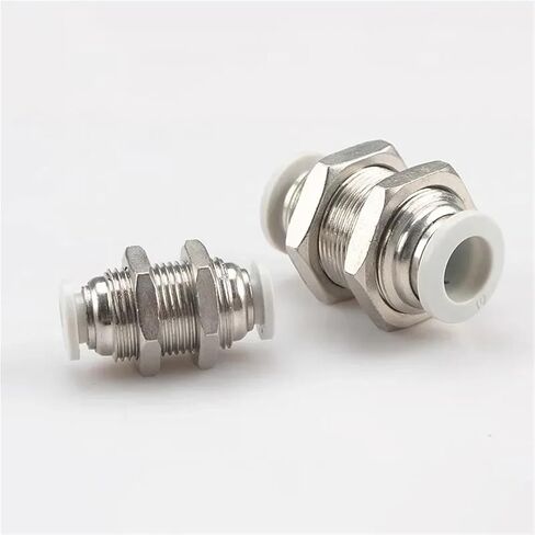 Pneumatic PM Bulkhead Fittings Air Hose Connector 4/6/8/10/12mm Plastic Push In Pipe Connection Quick Coupling 1Pcs(PM12) in Saudi Arabia