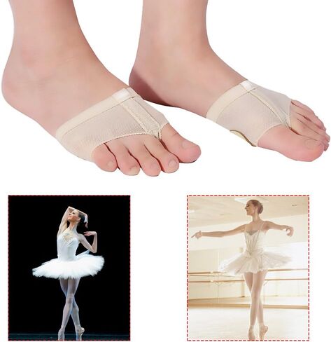 Half Sole Dance Shoes Dance Foot, 1 Pair Dance Pad Shoes Half Sole Foot Toe for Ballet Belly(L) in Kuwait
