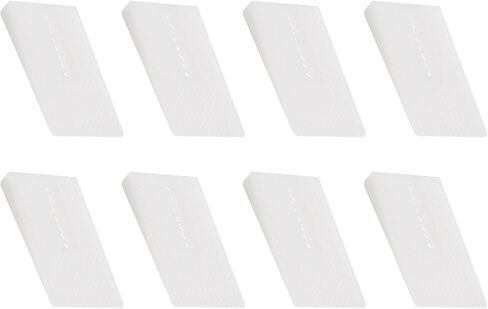 White Toilet Leveling Shims 8-Pack, Stackable Plastic Wedges for Stabilizing Furniture, Cabinets, Tables and Toilets, Easy to Cut and Install in Saudi Arabia
