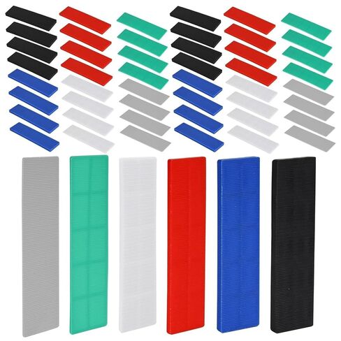 Fenteer 180x Pp Flat Leveling Shims Leveling Pads Anti Slip Colorful Furniture Levelers 6 Sizes Set for Toilet Desk Multipurpose in Saudi Arabia