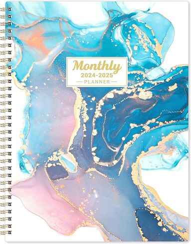 Planner 2026-2027 - Academic Planner 2026-2027, Jul. 2026 - June. 2027, 8" x 10", Planner Weekly and Monthly with Tabs, Planners 2026, 12 Month Calendar with Colourful Tabs, Twin-Wire Binding - Pink Marble in Kuwait