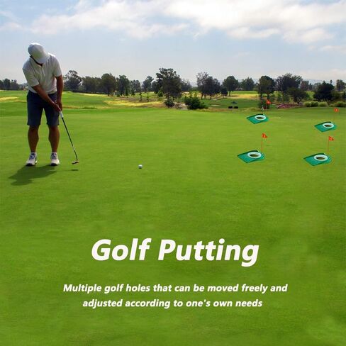 4 PCS Golf Putting Cup Golf Hole Training,Suitable for Teenagers and Adults Hole Training with Plastic Flags Putting Cup,Used for Indoor and Outdoor Practice. in Saudi Arabia