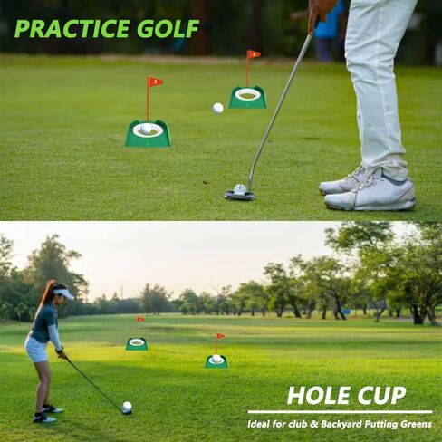 4 PCS Golf Putting Cup Golf Hole Training,Suitable for Teenagers and Adults Hole Training with Plastic Flags Putting Cup,Used for Indoor and Outdoor Practice. in Saudi Arabia