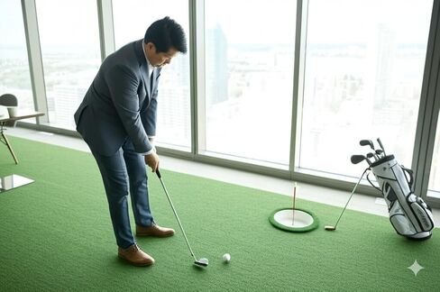 لعبة الجولف الصغيرة للأماكن المغلقة - لعبة مع مضرب، مجموعة لعب داخلية صغيرة للمبتدئين، مجموعة أدوات الجولف للمكتب in Kuwait