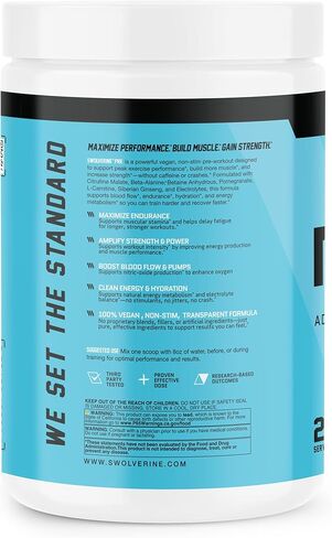 سولفيرين بري | سيترولين مالات، كارنوسين بيتا ألانين، كارنيتين، الجينسنغ، الرمان، البيتين، قدرة تحمل ماء جوز الهند، الطاقة، القوة، نباتي، خالي من الغلوتين، غير معدل وراثيًا (25 حصة) in Kuwait