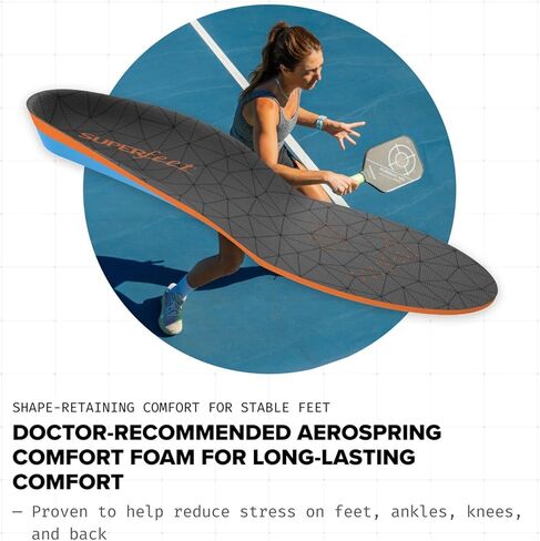 Superfeet All-Purpose Cushion Insoles for Active Lifestyle with Medium Arch Support & Adaptive Comfort Technology - Men 7.5-9 / Women 8.5-10 in Saudi Arabia