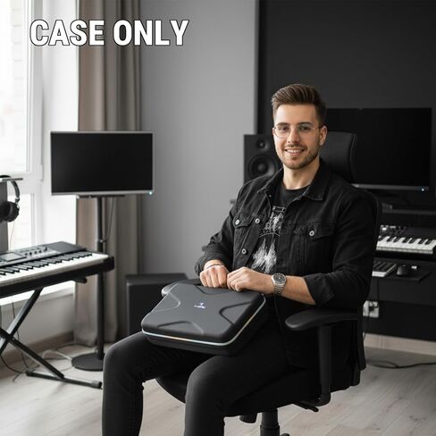 حافظة لجهاز تحكم لوحة المفاتيح M-VAVE 25 مفتاح USB MIDI - حقيبة تخزين واقية للسفر (أسود) in Saudi Arabia