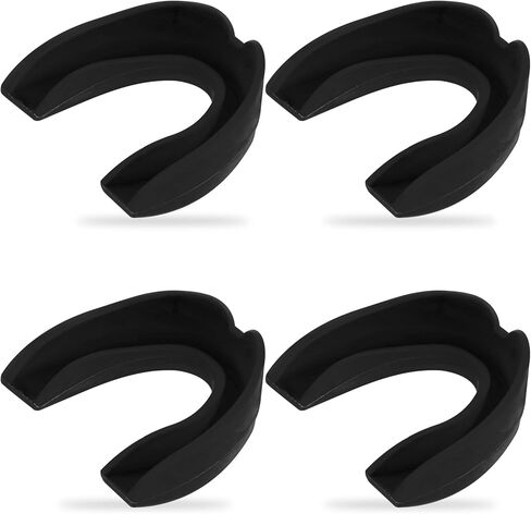 4 Pack Sports Mouth Guards Athletic Mouthpiece Sport Teeth Armor Gum Protector Bite Mouthguard for Football Soccer Boxing Hockey Karate Basketball Lacrosse Taekwondo Gear(Black) in Saudi Arabia