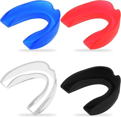 4 Pack Sports Mouth Guards Athletic Mouthpiece Sport Teeth Armor Gum Protector Bite Mouthguard for Football Soccer Boxing Hockey Karate Basketball Lacrosse Taekwondo Gear(Black) in Saudi Arabia
