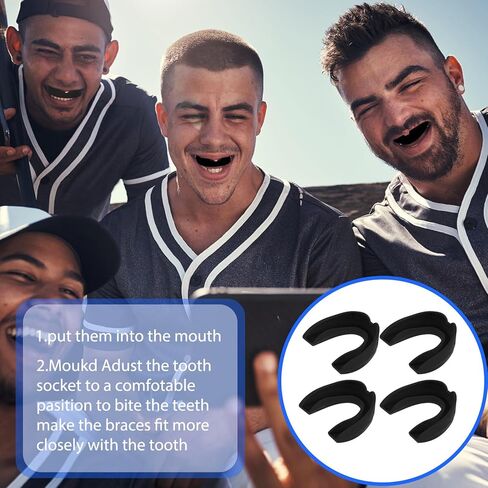 4 Pack Sports Mouth Guards Athletic Mouthpiece Sport Teeth Armor Gum Protector Bite Mouthguard for Football Soccer Boxing Hockey Karate Basketball Lacrosse Taekwondo Gear(Black) in Saudi Arabia