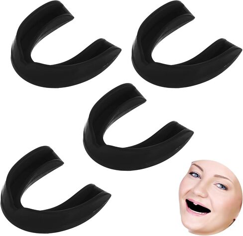 4 Pack Sports Mouth Guards Athletic Mouthpiece Sport Teeth Armor Gum Protector Bite Mouthguard for Football Soccer Boxing Hockey Karate Basketball Lacrosse Taekwondo Gear(Black) in Saudi Arabia