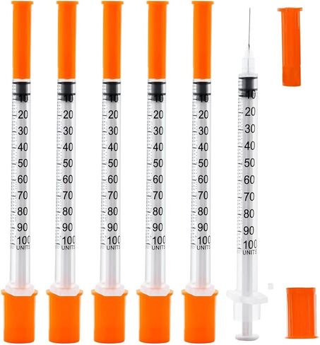 0.5ml/cc 30G 5/16 Inch Syringe, U-100 Scientific Lab Syringes, Individual Package Pack of 30 in Kuwait