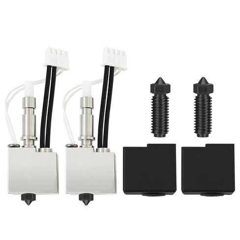 قطعتان من مجموعات الطابعات ثلاثية الأبعاد Kobra S1/Kobra S1 Combo Hotend - رأس الطباعة/الطارد المُجمَّع مع فوهة فولاذية صلبة 0.4 مم و0.6 مم، وفوهات بديلة 0.2/0.8 مم، وكسر حراري 200K in Kuwait