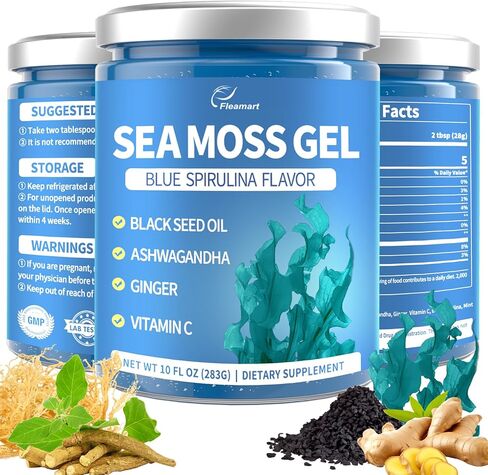 15 أوقية البحر الطحلب جل الأيرلندي البرية هلام Seamoss Seamoss ، ودعم المعادن فيتامينات Superfood Superfood ، ونكهة الأناناس in Kuwait