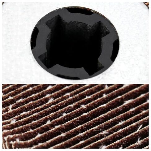 Flap Sanding Drum, 4.5"x4" 3/4" Quad Keyway, 120 Grit Aluminum Oxide for Rust & Burr Removal, Surface Conditioning Tool for Metal/Wood, Burnishing Brush for Polishers in Saudi Arabia