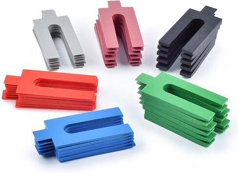 150 قطعة من الحشوات البلاستيكية للتسوية، حشوات حائط الفيديو، مجموعة فواصل البلاط على شكل حرف U 1 مم، 2 مم، 3 مم، 4 مم، 5 مم، 6 مم، حشوات بلاستيكية رفيعة لتركيب باب النافذة، أعمال النجارة in Kuwait