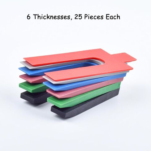 150 قطعة من الحشوات البلاستيكية للتسوية، حشوات حائط الفيديو، مجموعة فواصل البلاط على شكل حرف U 1 مم، 2 مم، 3 مم، 4 مم، 5 مم، 6 مم، حشوات بلاستيكية رفيعة لتركيب باب النافذة، أعمال النجارة in Kuwait